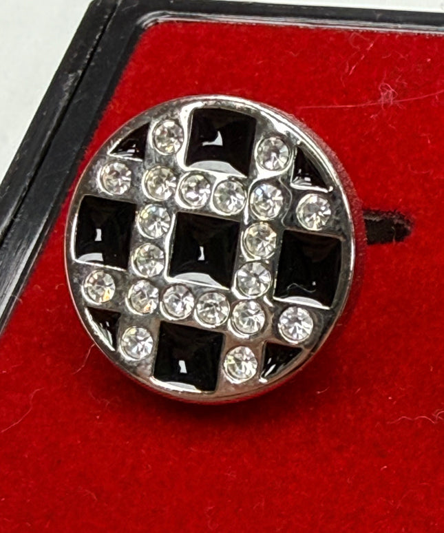 Heritage Geometric Crystal & Black Enamel Cufflink Collection