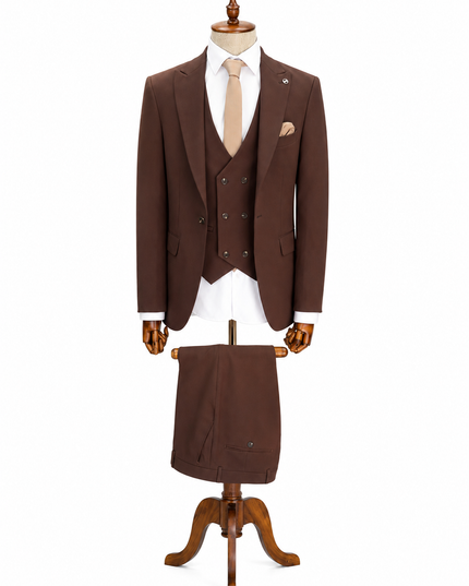 The Classic Chocolate Brown Three-Piece Suit