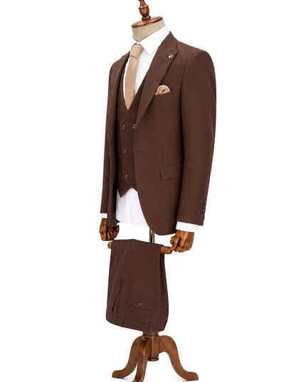 The Classic Chocolate Brown Three-Piece Suit