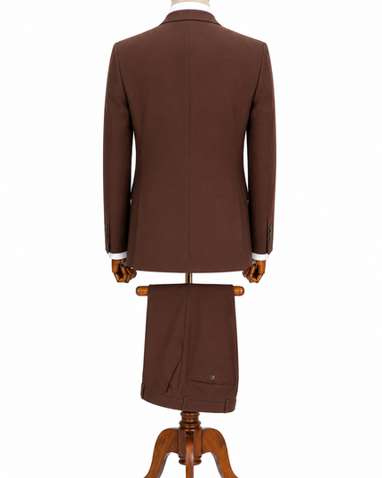 The Classic Chocolate Brown Three-Piece Suit