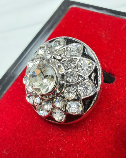 Men's Premium Silver Crystal Halo & Sunburst Cufflink Collection