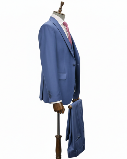 Men's Slate Blue 3-Piece Suit – Slim Fit Wedding & Formal Set