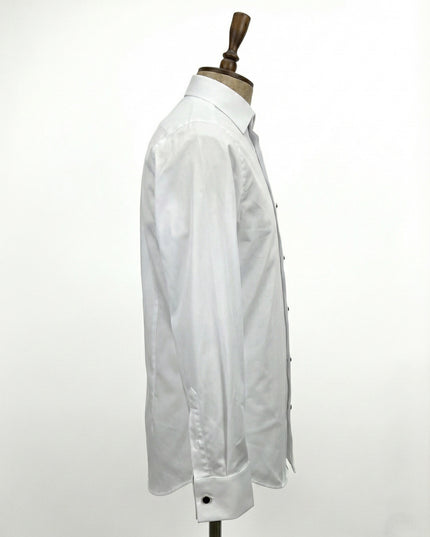 White shirt on a mannequin against a white background