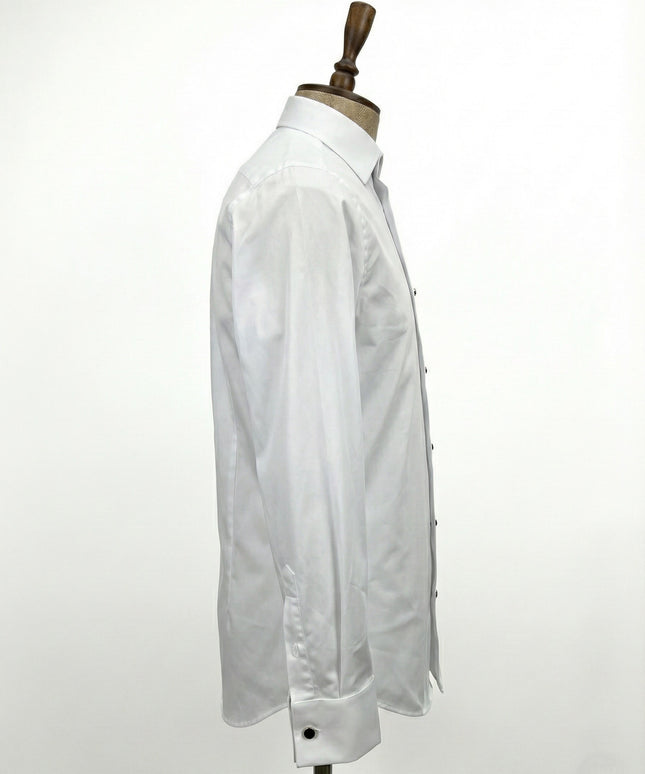White shirt on a mannequin against a white background